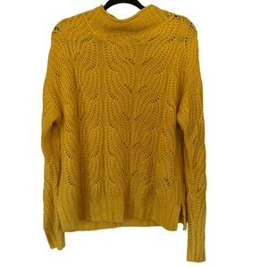 J.Crew Mustard Yellow Cable Knit Alpaca Blend Sweater – Women’s M